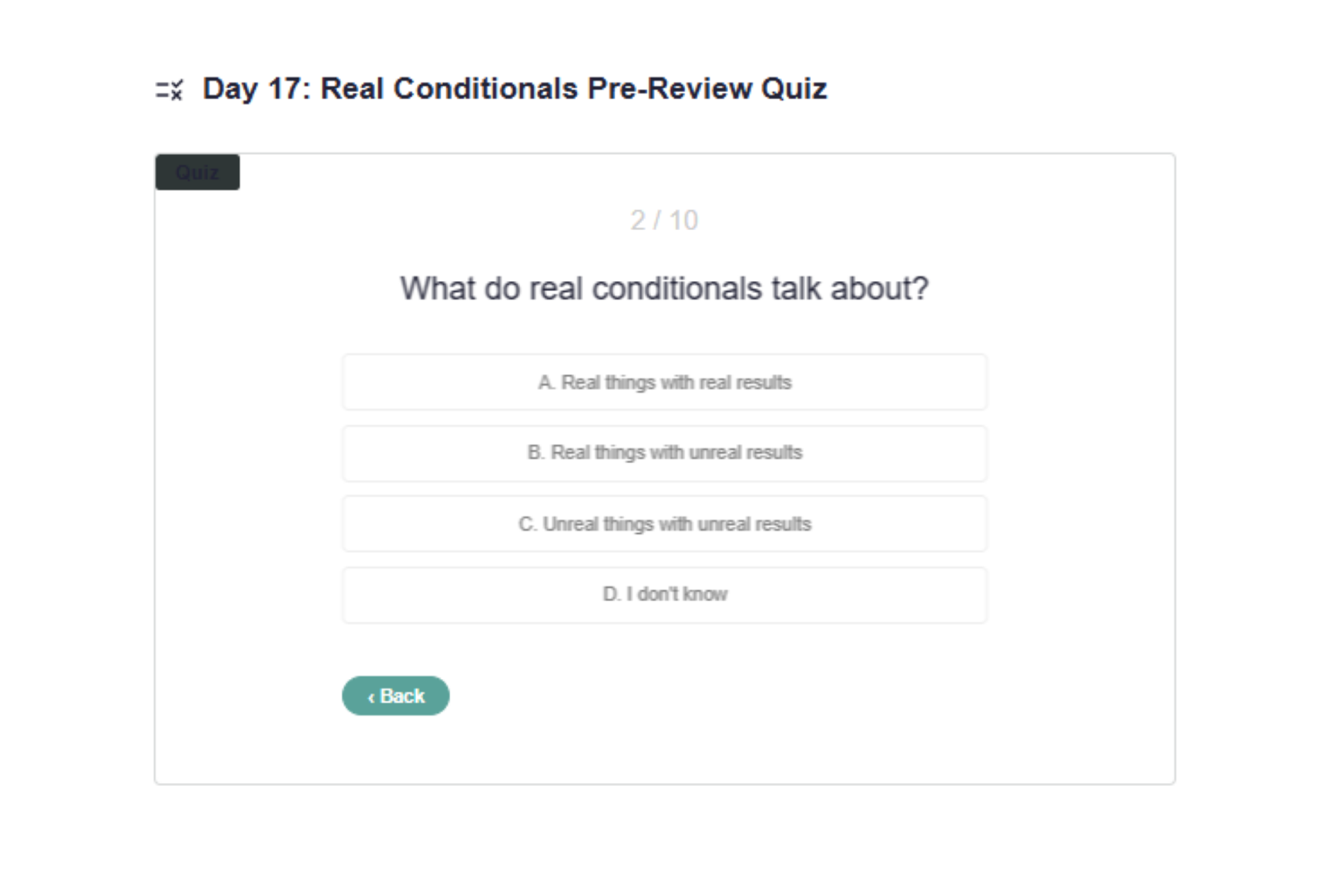 conditionals video preview