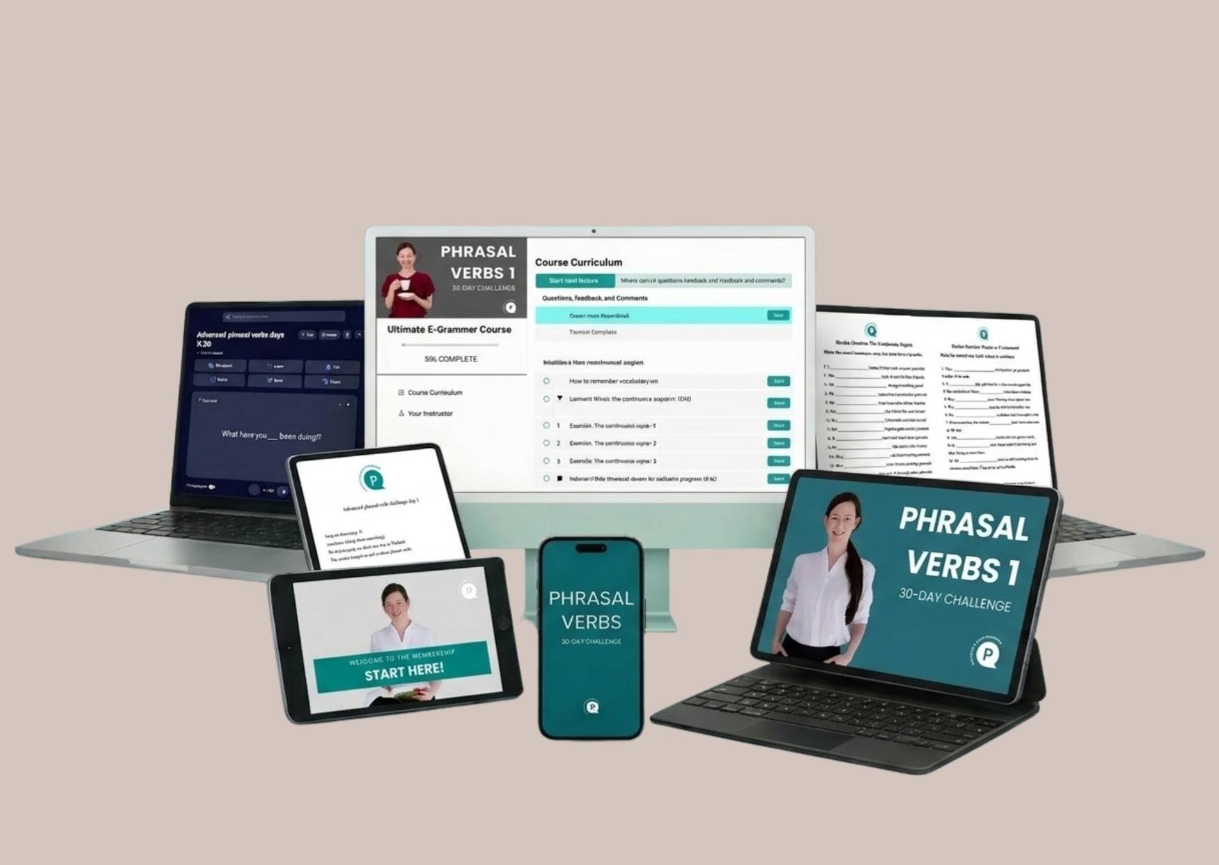 Phrasal Verbs Challenge on multiple devices